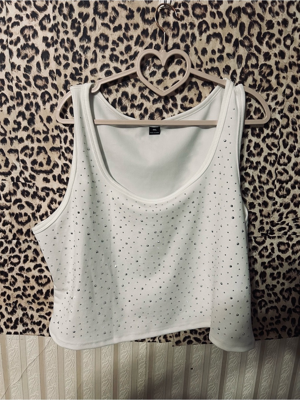 SHEIN Y2K Rhinestone Crop Top (As Is)